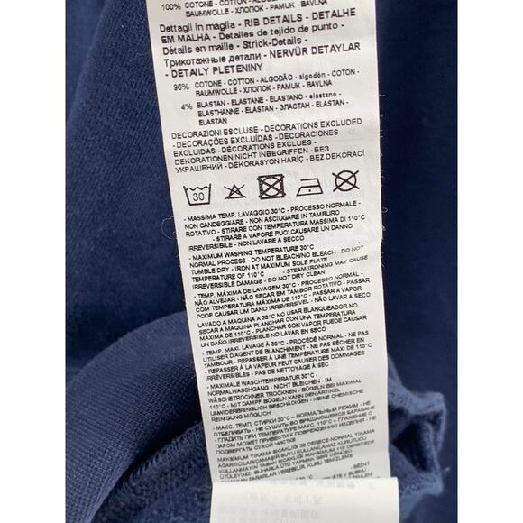 EA7 EMPORIO ARMANI Men's Navy Blue Zip-Up Hooded Sweater SZ L - Picture 9 of 11